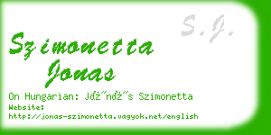 szimonetta jonas business card
